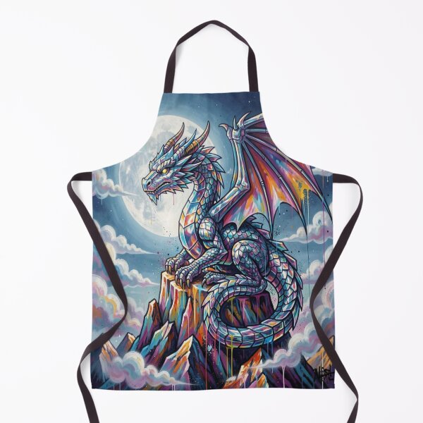 Item preview, Vibrant Dragon Art on Moonlit Peak – Colorful Fantasy Creature by FotoworldEdel designed and sold by FotoworldEdel.