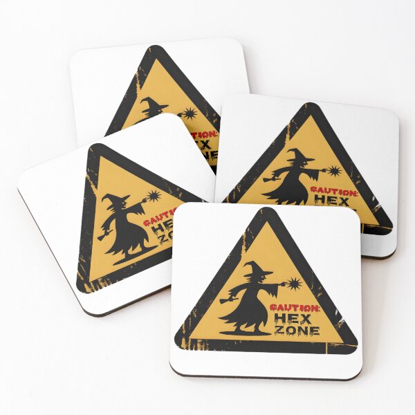 Item preview, Caution Hex Zone Warning Sign Witch Halloween Safety Design designed and sold by PeteLawliiet.