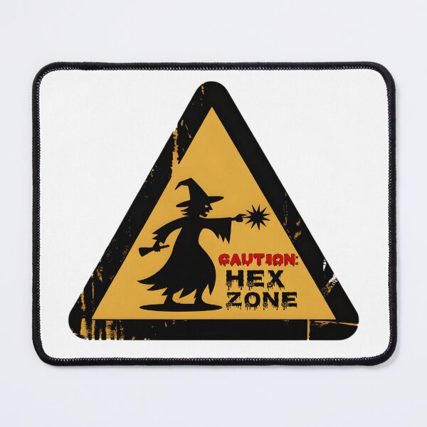 Item preview, Caution Hex Zone Warning Sign Witch Halloween Safety Design designed and sold by PeteLawliiet.