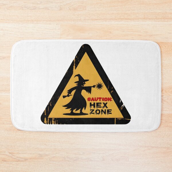 Item preview, Caution Hex Zone Warning Sign Witch Halloween Safety Design designed and sold by PeteLawliiet.