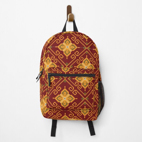 Item preview, Ornamental Thai Geometric Pattern in Red and Gold designed and sold by PowerAntShop.