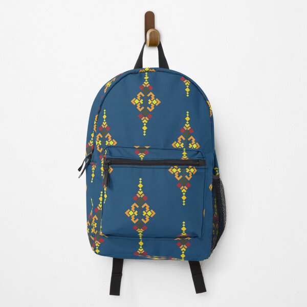 Item preview, Minimal Ethnic Diamond Pattern on Blue Background designed and sold by PowerAntShop.