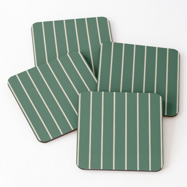 Item preview, Pinstriped Green And Sand Pattern designed and sold by pattern-archive.
