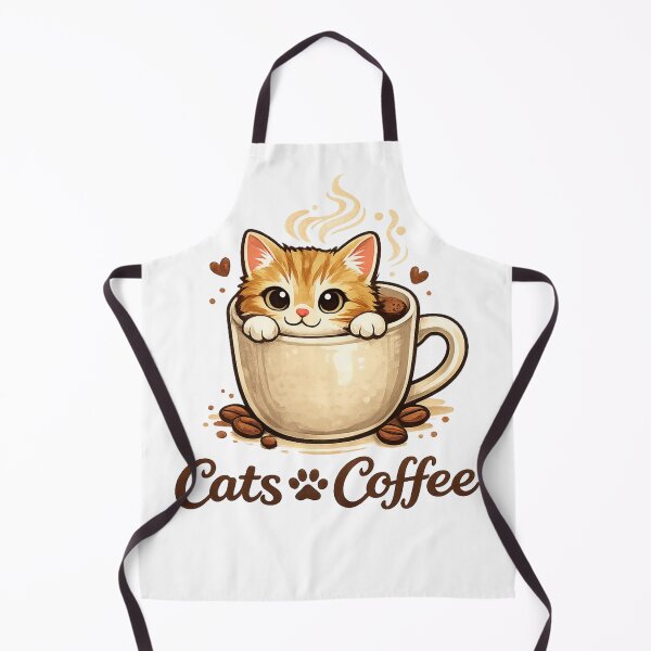Item preview, Cats and Coffee designed and sold by Norasgiftshop.