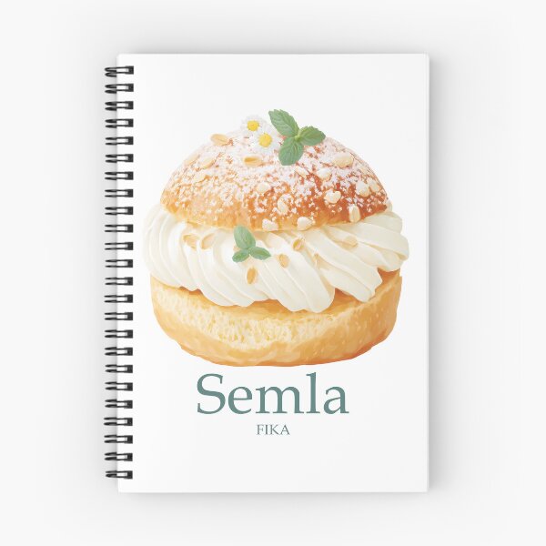 Item preview, Semla Fika Swedish Cream Bun Scandinavian Kitchen Art designed and sold by BobaBunny76.