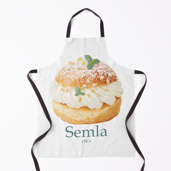 Item preview, Semla Fika Swedish Cream Bun Scandinavian Kitchen Art designed and sold by BobaBunny76.