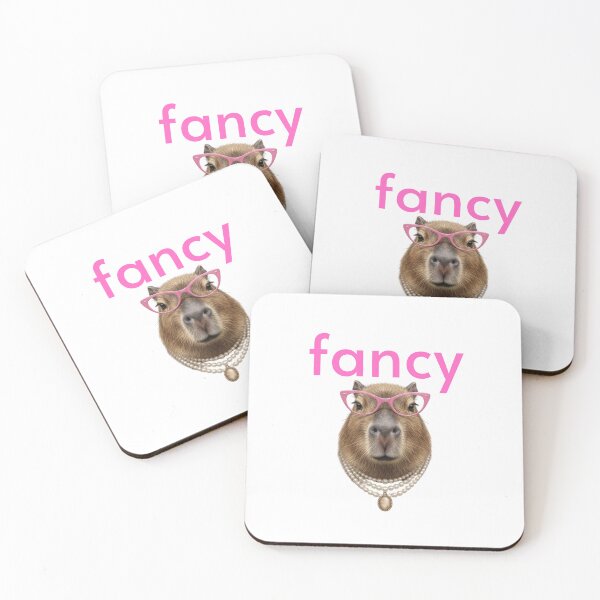 Item preview, Fancy Capybara Illustration: Quirky Brown Rodent with Pink Glasses and Pearls designed and sold by Colorful-Garden.
