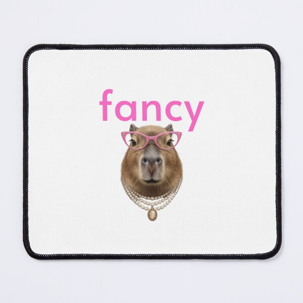 Item preview, Fancy Capybara Illustration: Quirky Brown Rodent with Pink Glasses and Pearls designed and sold by Colorful-Garden.