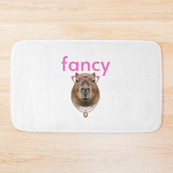 Item preview, Fancy Capybara Illustration: Quirky Brown Rodent with Pink Glasses and Pearls designed and sold by Colorful-Garden.
