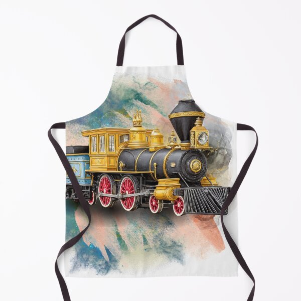 Item preview, Vintage Luxury Steam Train – Golden Steampunk Locomotive Retro Industrial Art for Train Lovers designed and sold by ChenEngEng.