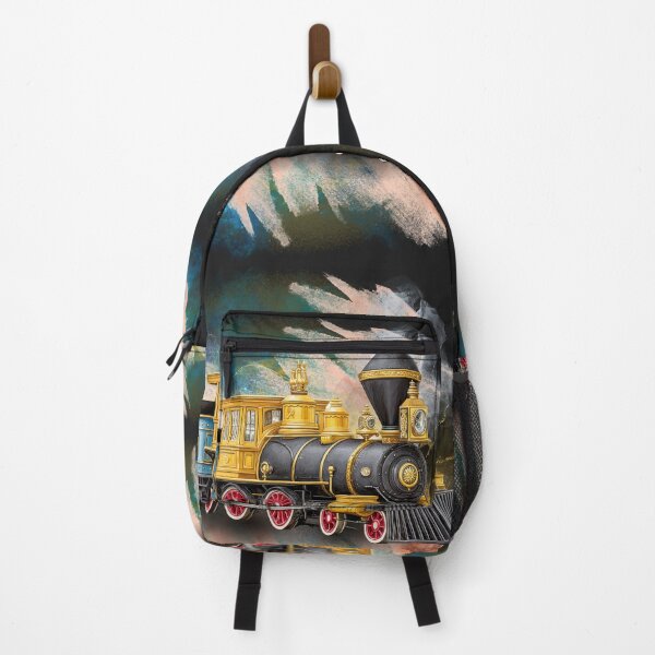 Item preview, Vintage Luxury Steam Train – Golden Steampunk Locomotive Retro Industrial Art for Train Lovers designed and sold by ChenEngEng.