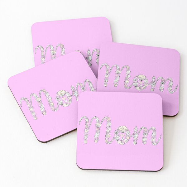 Item preview, Mom in Seashell Letters – Coastal Heart Design designed and sold by Sea Gem.