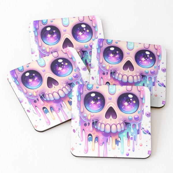 Item preview, Pastel Goth Melting Galaxy Skull - Kawaii Drip Aesthetic designed and sold by Skully-Studio.