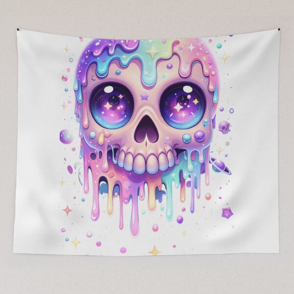 Item preview, Pastel Goth Melting Galaxy Skull - Kawaii Drip Aesthetic designed and sold by Skully-Studio.