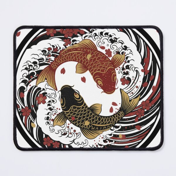 Item preview, Koi Fish Yin-Yang Wave designed and sold by BeastandBanshiLLC.