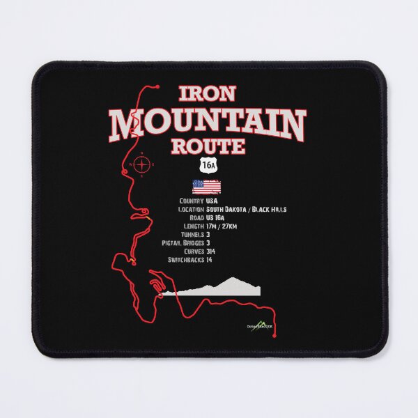 Item preview, Iron Mountain South Dakota USA Sticker T-Shirt 09 designed and sold by OuterShellUK.