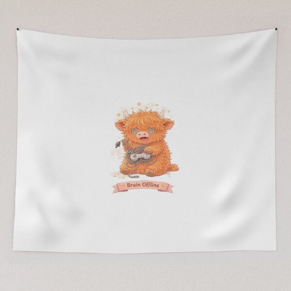 Item preview, Brain Offline – Funny Cow designed and sold by Creative and Humorous Arts.