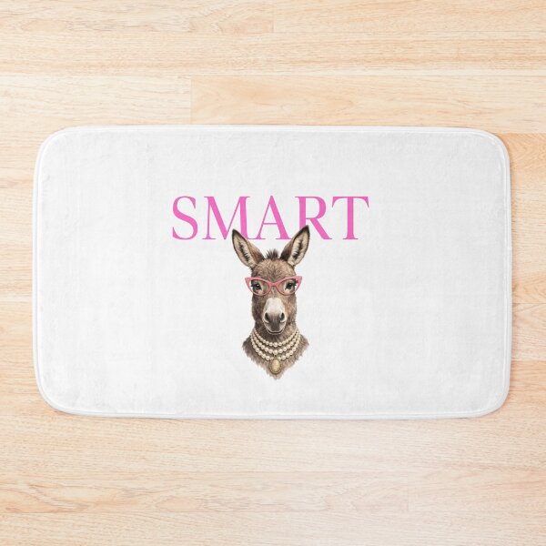 Item preview, Smart Donkey Illustration — Quirky Retro Orange Burro with Glasses and Pearls designed and sold by Colorful-Garden.