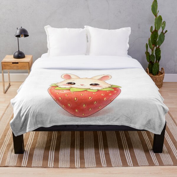 Item preview, Cute Bunny Inside Strawberry Kawaii Aesthetic Design designed and sold by Sadia  Jannat.