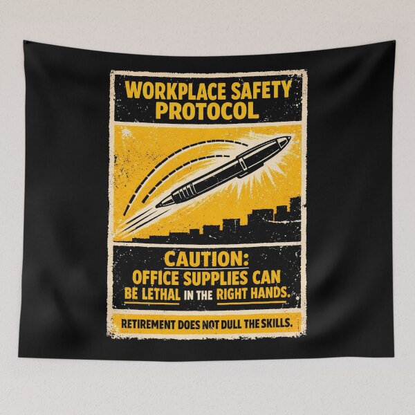 Item preview, Lethal Office Supplies Workplace Safety Poster designed and sold by agearb.