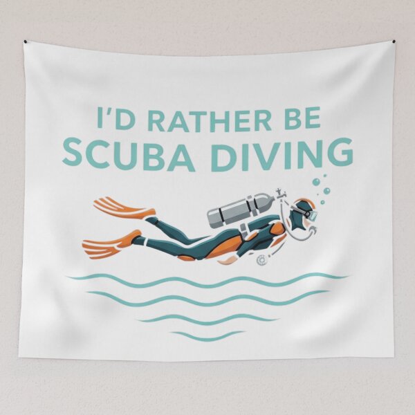Item preview, I’d Rather Be Scuba Diving – Funny Ocean Lover Diver Shirt designed and sold by Brinevex Co..