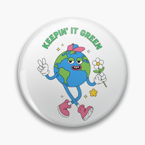Item preview, Keepin’ It Green Earth Day Shirt – Funny Earth Cartoon Graphic, Eco Friendly T-Shirt, Save the Planet Design designed and sold by SJKGRAPHICS.