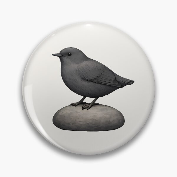 Item preview, American Dipper on Pebble – Bird Illustration Design designed and sold by Ombrya.