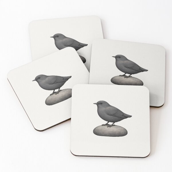 Item preview, American Dipper on Pebble – Bird Illustration Design designed and sold by Ombrya.