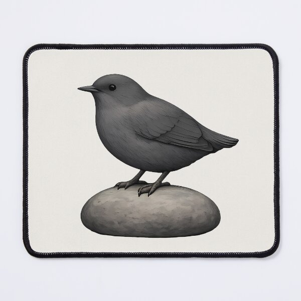 Item preview, American Dipper on Pebble – Bird Illustration Design designed and sold by Ombrya.