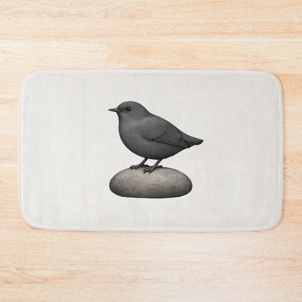Item preview, American Dipper on Pebble – Bird Illustration Design designed and sold by Ombrya.