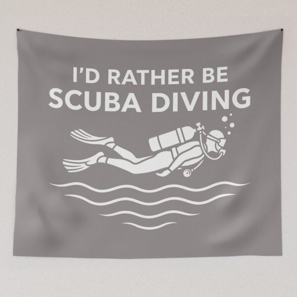 Item preview, I’d Rather Be Scuba Diving – Minimalist Diver Silhouette Shirt designed and sold by Brinevex Co..