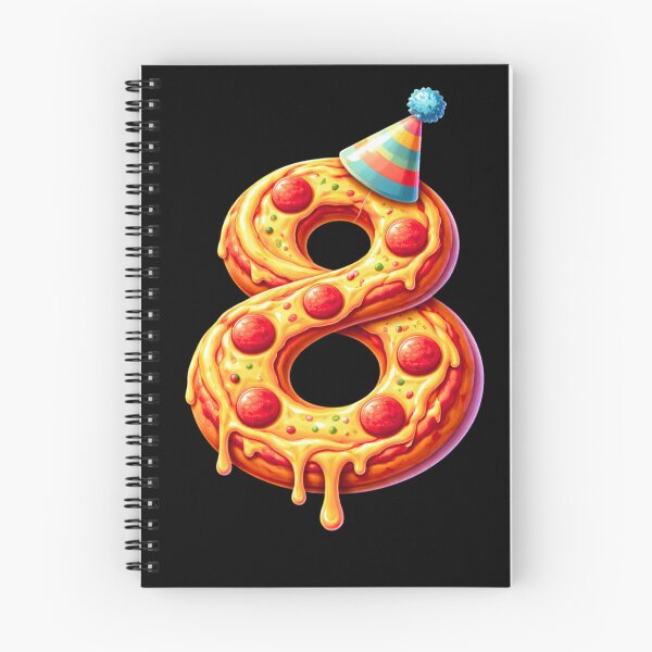 Item preview, Pizza Number 8 Birthday Party Celebration Cute Kids boys Food Art Design  designed and sold by bilal sibgui.