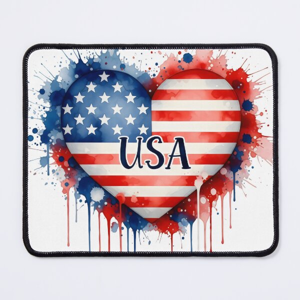 Item preview, USA Flag, Americans heart Shape Flag designed and sold by Norasgiftshop.
