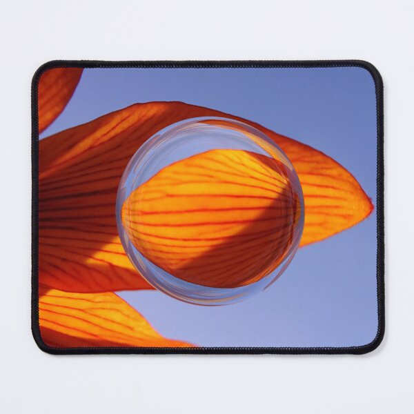 Item preview, Orange Petal Refraction – Abstract Floral Light Art designed and sold by SilentBloomLab.