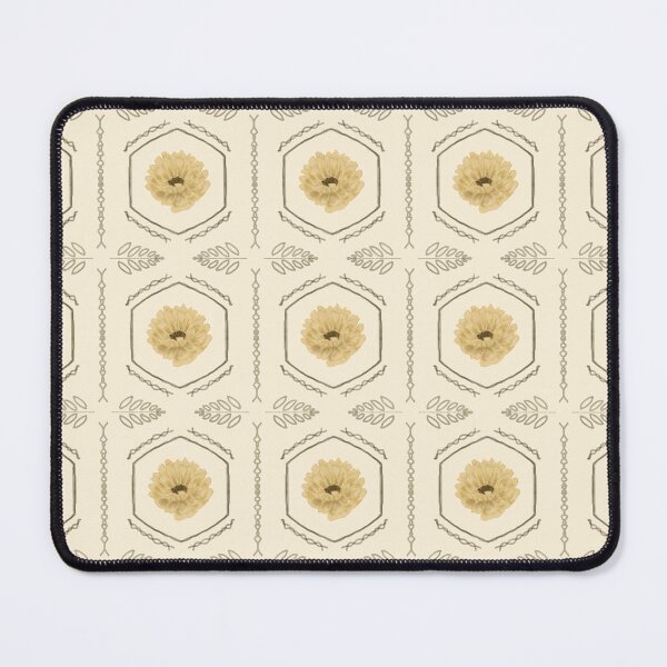 Item preview, Vintage Yellow Floral Hexagon Geometric Pattern designed and sold by Seamlessly Buffalo.