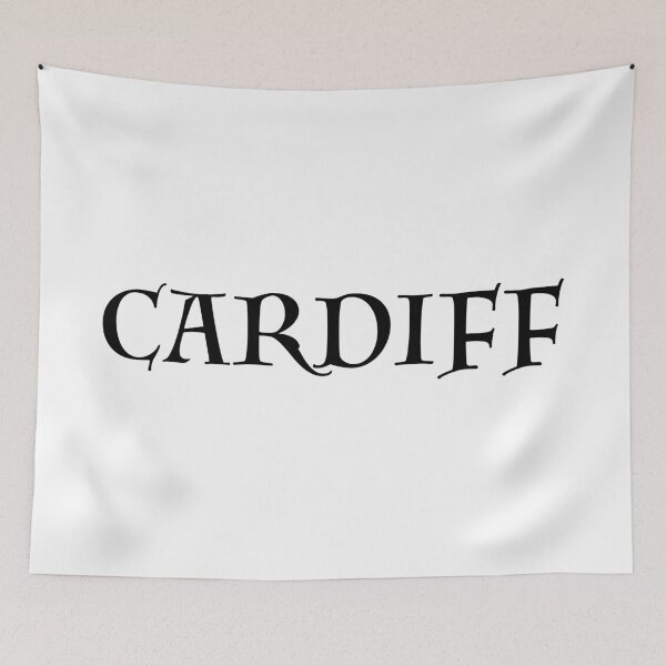 Item preview, Cardiff old medieval style text (Black) designed and sold by STUDIO-72.