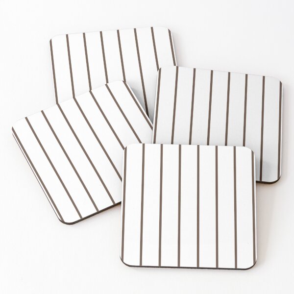 Item preview, Pinstriped White And Brown Pattern designed and sold by pattern-archive.