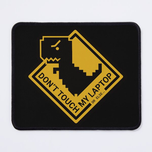 Item preview, Angry Pixel Dino - Don’t Touch My Laptop Funny Gaming Warning designed and sold by LoFi-OG.