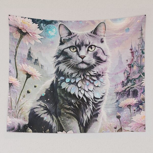 Item preview, Enchnated Grey Cat designed and sold by coribeth.