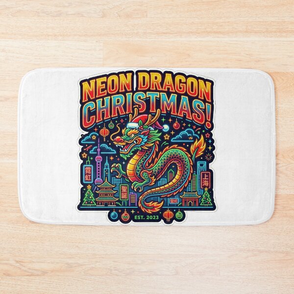 Item preview, HQ Retro Chinese Christmas City Scene designed and sold by ABArtByAlexST.