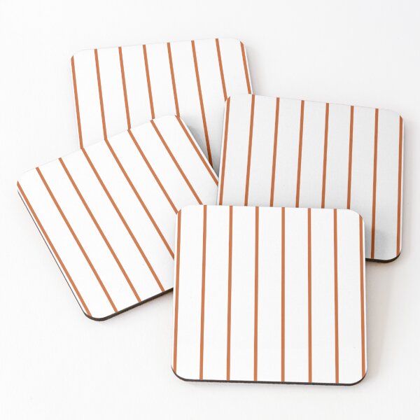 Item preview, Pinstriped White And Burnt Orange Pattern designed and sold by pattern-archive.