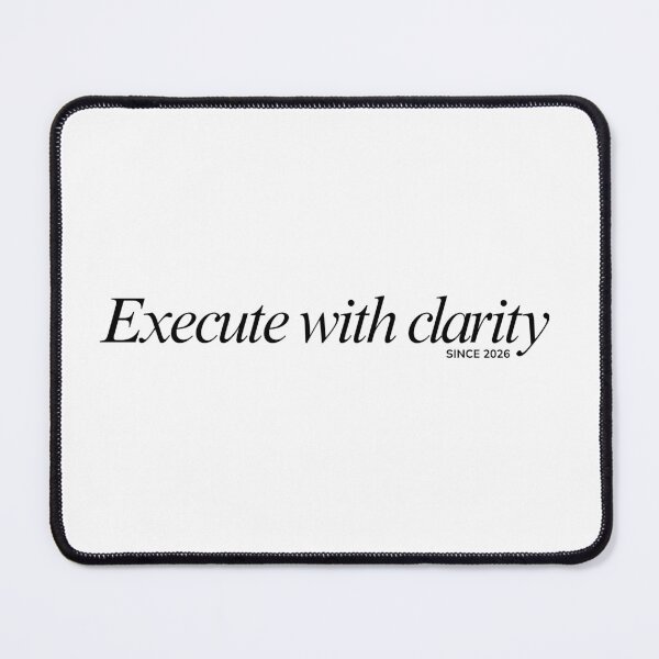 Item preview, Execute With Clarity – Focus Discipline Minimalist Motivation Quote designed and sold by AXIS-EQUILIBRIO.