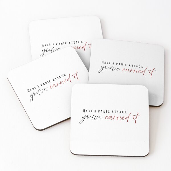 Item preview, Dark Humor Quote Sticker - Have A Panic Attack You’ve Earned It - Anxiety Humor Design designed and sold by KymeraStudio25.