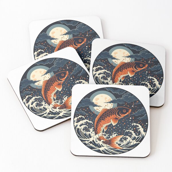 Item preview, Moonlit Wave Koi designed and sold by BeastandBanshiLLC.