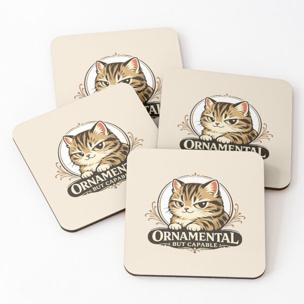 Item preview, ORNAMENTAL BUT CAPABLE Funny Cat Shirt – Smug Kitten Graphic designed and sold by POD DYNASTY.