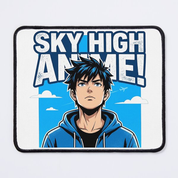 Item preview, UHD Realistic Anime Youth Under Blue Sky designed and sold by ABArtByAlexST.