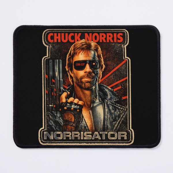 Item preview, NORRISATOR – Retro 80s Cyborg Tribute Sticker designed and sold by Wawan35200.