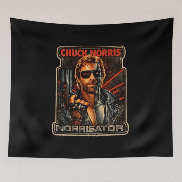 Item preview, NORRISATOR – Retro 80s Cyborg Tribute Sticker designed and sold by Wawan35200.