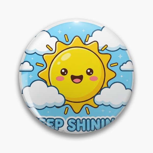 Item preview, Kawaii "Keep Shining" Happy Sun Sticker – Positive Aesthetic Decor designed and sold by fashion by sej.