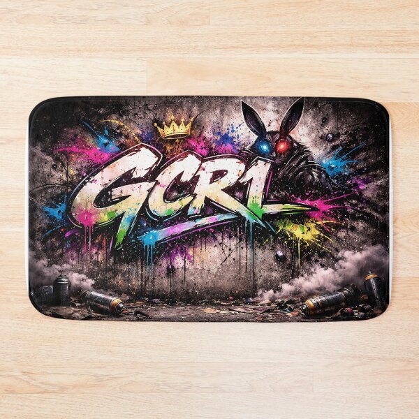 Item preview, GCR1 Neon Graffiti Bunny Crown – Street Art Urban Drip Design designed and sold by GCR1.